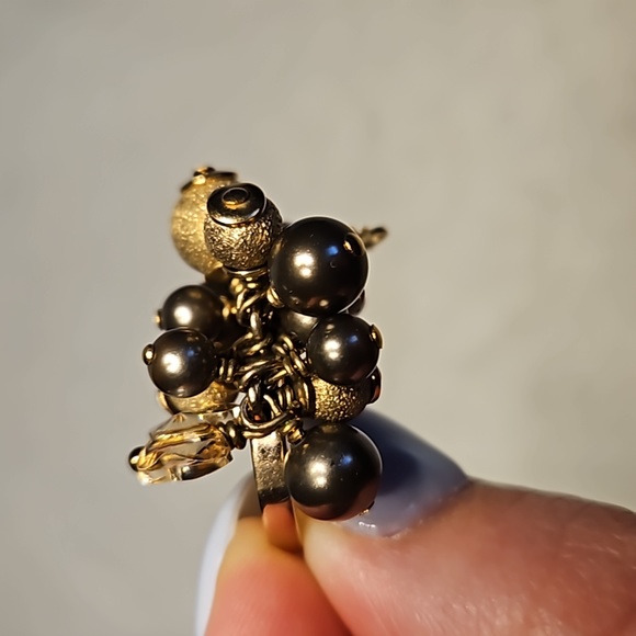 DIOR🔥Goldtone Cocktail Party Ring Sz5 - Picture 7 of 12